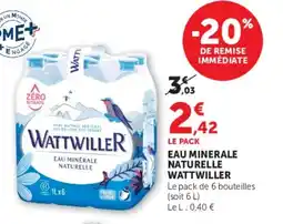 U Express Eau minerale naturelle wattwiller offre