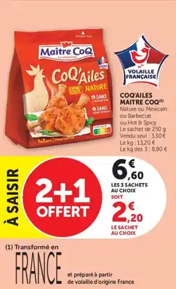 U Express Coq'ailes maitre coq offre
