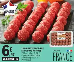 E.Leclerc Express 28 boulettes de bœuf et de porc natures offre