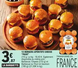 E.Leclerc Express 12 burgers apéritifs cheese paso offre