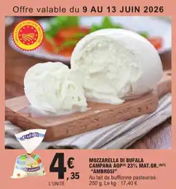 E.Leclerc Express Mozzarella di bufala campana aop 23% mat.gr. ambrosi offre
