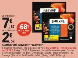 E.Leclerc Express Saumon fumé norvège labeyrie offre