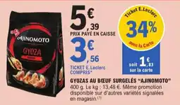 E.Leclerc Express Gyozas au boeuf surgelés ajinomoto offre