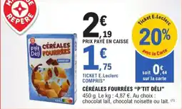 E.Leclerc Express Céréales fourrées p'tit déli offre