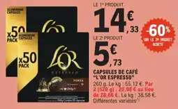 E.Leclerc Express Capsules de café l'or espresso offre