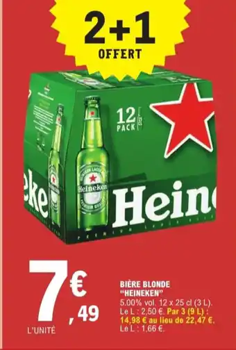 Bière blonde heineken