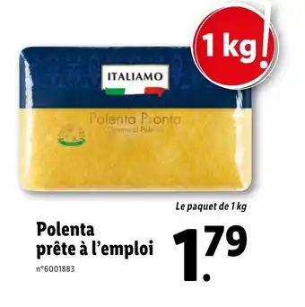 Lidl Polenta prête à l'emploi offre