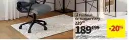 Conforama Fauteuil de bureau cozy offre