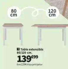 Conforama Table extensible offre