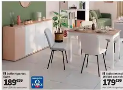 Conforama Buffet 4 portes ewen offre