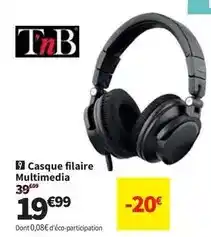 Conforama Casque filaire multimedia offre