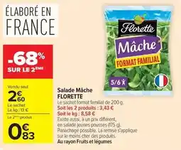 Carrefour Drive Florette - salade mâche offre