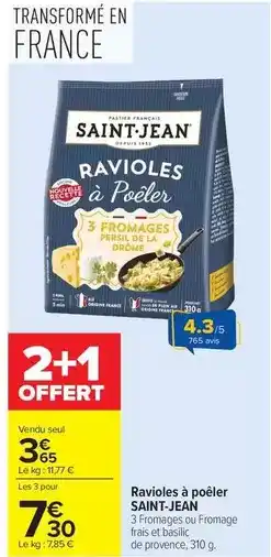 Carrefour Drive Saint jean - ravioles à poêler offre