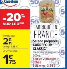 Carrefour Drive Carrefour - classic salade préparée offre