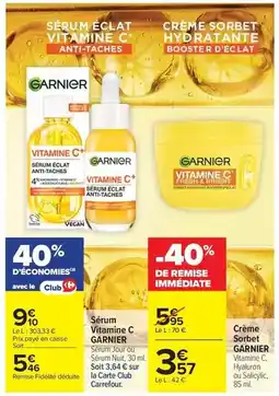 Carrefour Garnier - sérum vitamine c offre