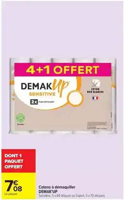 Carrefour Demak up - cotons à démaquiller offre