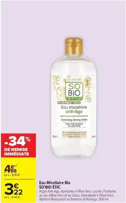 Carrefour Lea - eau micellaire bio offre