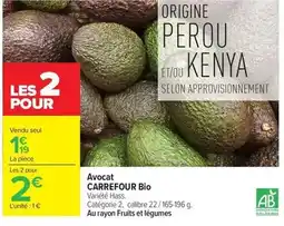 Carrefour Carrefour - avocat bio offre