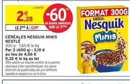 Intermarché Céréales nesquik minis nestlé offre