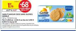 Intermarché GERBLÉ Sablé saveur coco sans sucres offre