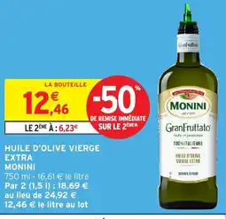 Intermarché MONINI Huile d'olive vierge extra offre