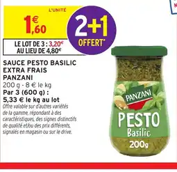 Intermarché PANZANI Sauce pesto basilic extra frais offre