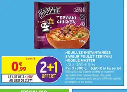 Intermarché Nouilles instantanées saveur poulet teriyaki noodle master offre