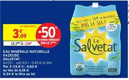 Intermarché SALVETAT Eau minérale naturelle gazeuse offre