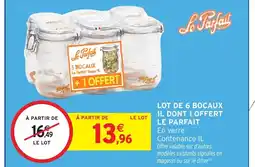 Intermarché LE PARFAIT Lot de 6 bocaux offre