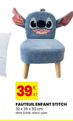 Stokomani Fauteuil enfant stitch offre
