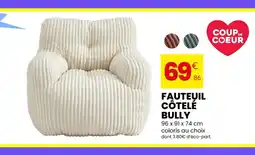 Stokomani Fauteuil côtelé bully offre