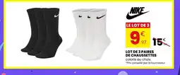Stokomani NIKE Lot de 3 paires de chaussettes offre