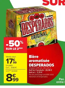 Carrefour DESPERADOS Bière aromatisée offre