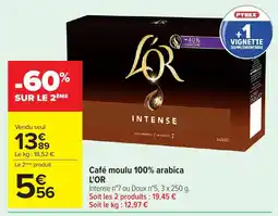 Carrefour L'OR Café moulu 100% arabica offre