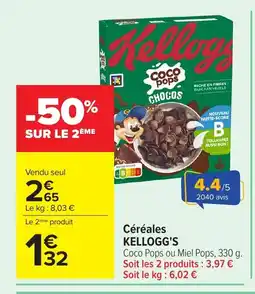 Carrefour KELLOGG'S Céréales offre