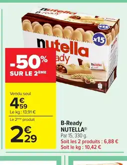 Carrefour NUTELLA B-Ready offre