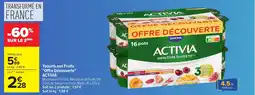 Carrefour ACTIVIA Yaourts aux Fruits Offre Découverte offre