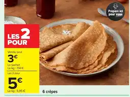 Carrefour 6 crêpes offre