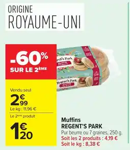 Carrefour REGENT'S PARK Muffins offre