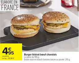 Carrefour Burger bistrot boeuf charolais offre
