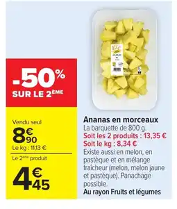 Carrefour Ananas en morceaux offre