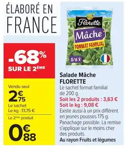 Carrefour FLORETTE Salade Mâche offre