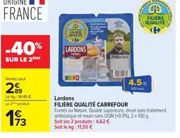 Carrefour FILIÈRE QUALITÉ CARREFOUR Lardons offre