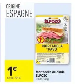 Carrefour ELPOZO Mortadelle de dinde offre