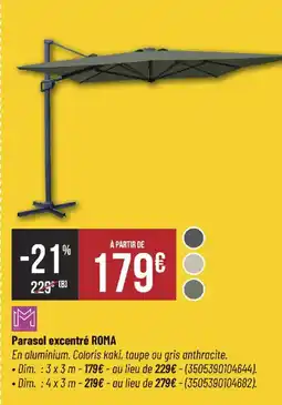 Bricorama Parasol excentré roma offre