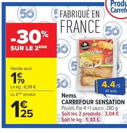Carrefour CARREFOUR SENSATION Nems offre