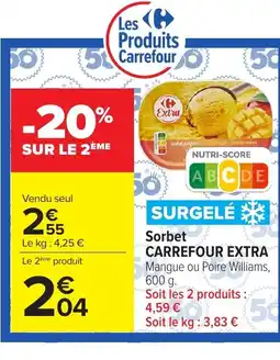 Carrefour CARREFOUR EXTRA Sorbet offre