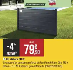 Bricorama Kit clôture PMEX offre