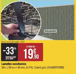 Bricorama Lamelles occultantes offre