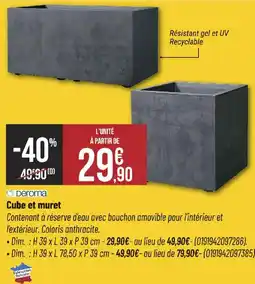 Bricorama Cube et muret offre